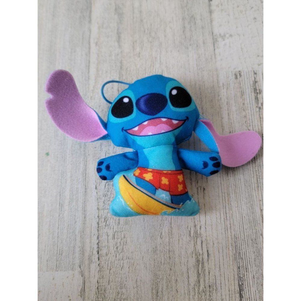 Lilo Stitch surfing Surfer plush keychain‎ McDonald's toy figure